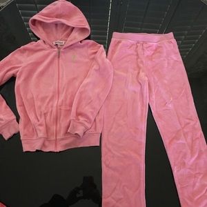Juicy Couture Girls 6x hoodie/pants